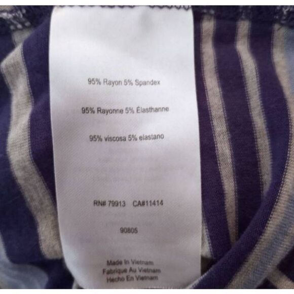 JESSICA SIMPSON MATERNITY BLUE & GRAY STRIPE DRESS SZ.M EUC. - Picture 7 of 8